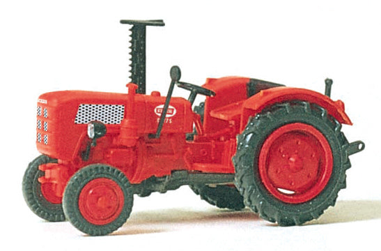 Preiser 17934 HO Scale Farm Equipment -- Farm Tractor (red)