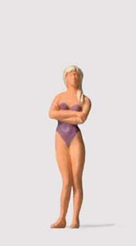 Preiser 28071 HO Scale Individual Figures - Recreation & Sports - Female Swimmer