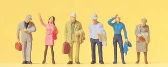 Preiser 14088 HO Scale Passengers -- Waiting pkg(6)