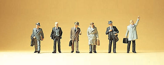 Preiser 79114 N Scale Walking Businessmen Set (6)