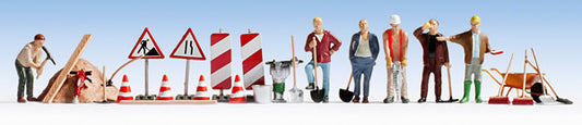 Noch 15111 HO Scale Construction Workers & Details -- 6 Figures Accessories