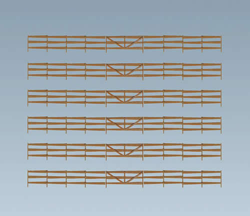 Faller 272402 N Scale Bonanza Fence, Era I -- 36-11/16" 93.2cm Total Length