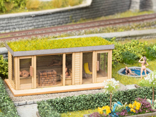 Noch 14397 HO Scale Sauna with View Laser-Cut Kit