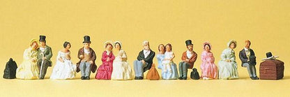 Preiser 12045 HO Scale 1847 Vintage Passengers -- pkg(13)