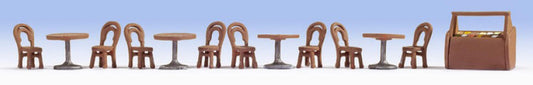 Noch 14822 HO Scale Restaurant Tables & Chairs Set