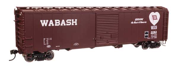 Walthers Mainline 910-46529 HO Scale 50' AAR Boxcar RTR Wabash #21363