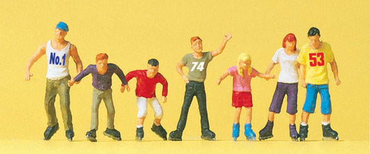 Preiser 10496 HO Scale Inline Skaters Figure Set