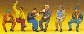 Preiser 10097 HO Scale Pedestrians -- Seated #3