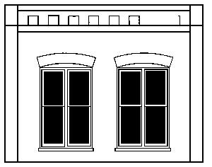 Design Preservation Models 90106 O Scale Modular Walls -- Double Rectangular Windows pkg(2)