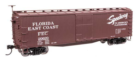 Walthers Mainline 910-40180 HO Scale 40' Wood Boxcar RTR FEC #20620