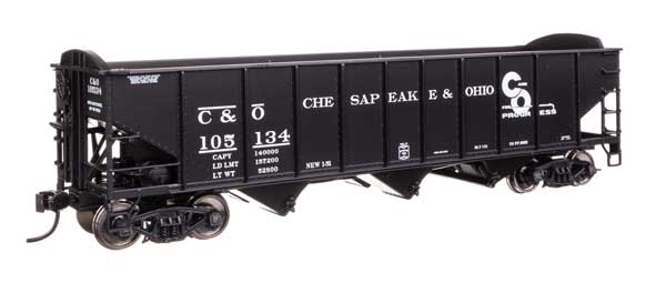 Walthers Mainline 910-56738 HO Scale 70-Ton AAR Hopper RTR C&O #105134