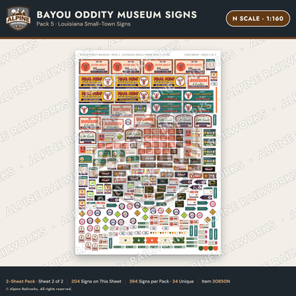 Alpine Railworks 30850N N Scale Roadside Signs - Oddity Museum