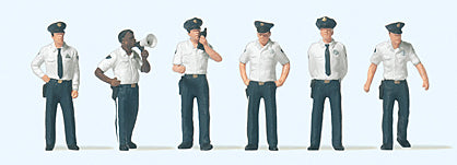 Preiser 10797 HO Scale U.S City Police -- pkg(6)
