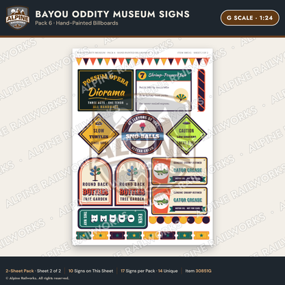 Alpine Railworks 30851G G Scale Roadside Signs - Oddity Museum