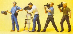 Preiser 10421 HO Scale People Working -- Film Crew