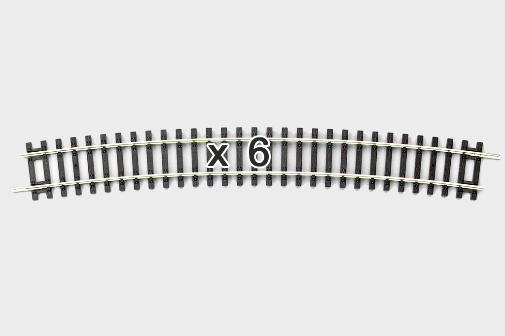 Piko 55219 HO Scale Curved Track R9/15° Box of 6