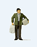 Preiser 28160 HO Scale Man Walking w/Bird Cage