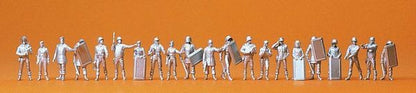 Preiser 16350 HO Scale Unpainted Figure Set -- Assorted Police