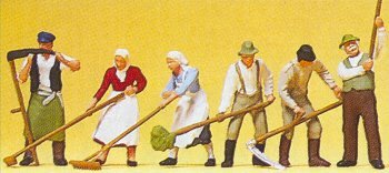 Preiser 10045 HO Scale People Working -- Harvest Workers