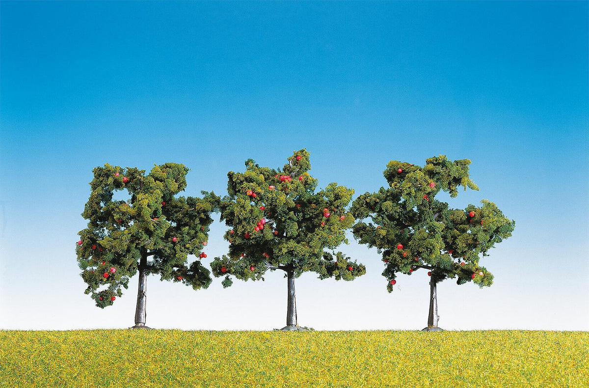 Faller 181403 HO/N/TT Scale 3 Apple Trees with Fruit, 80mm