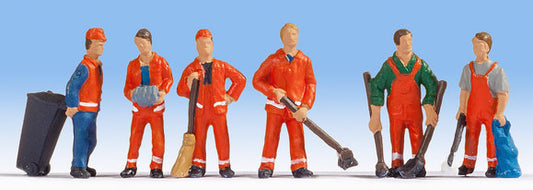 Noch 15029 HO Scale City Cleaning Crew -- pkg(6)