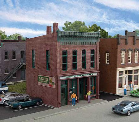Walthers Cornerstone 933-3666 HO Scale Lee's Grocery Store -- Kit