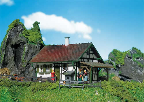 Faller 130277 HO Scale Half-Timbered Chalet -- 4-1/2 x 3-3/8" 11.5 x 8.7cm