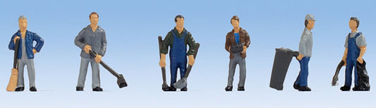 Noch 15116 HO Scale Groundskeepers - Caretakers -- pkg(6)