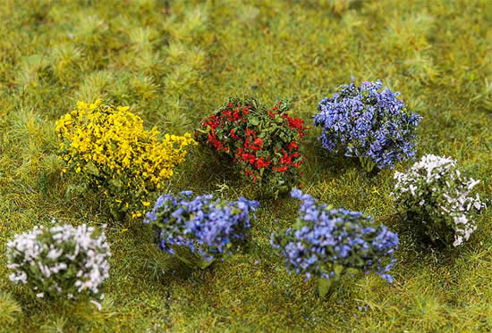 Faller 181269 HO Scale Flowering Bushes -- pkg(14)