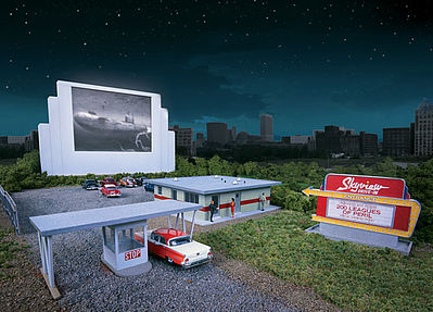 Walthers Cornerstone 933-3478 HO Scale Skyview Drive-In Theater -- Kit