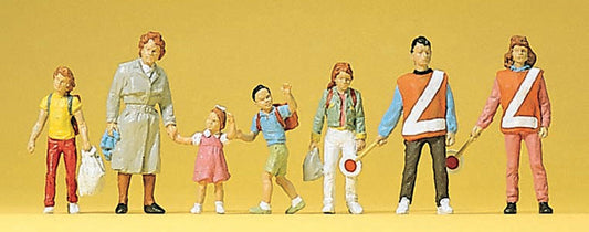 Preiser 10344 HO Scale School Crossing Patrol Figure Set