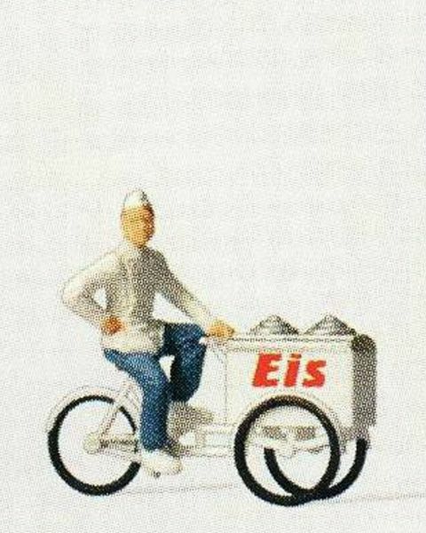 Preiser 28075 HO Scale Individual Figures - Ice Cream Man w/Cart