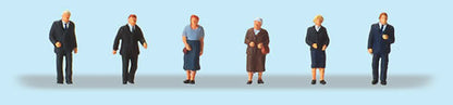 Preiser 79220 N Scale Pedestrians -- Churchgoers (Set #1) pkg(6)