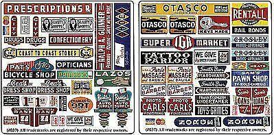 Blair Line 037 N Scale Printed Storefront & Advertising Signs