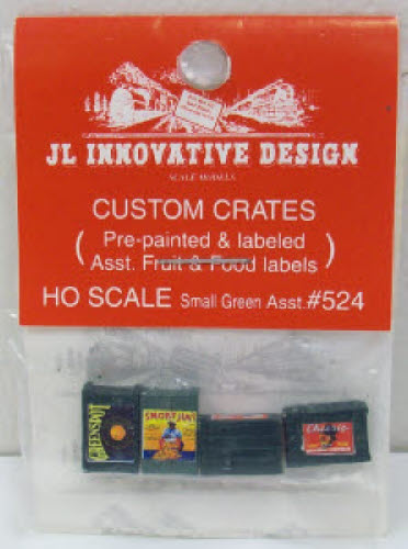 JL Innovative 524 HO Custom Crates Small Green, Fruit/Food (4)