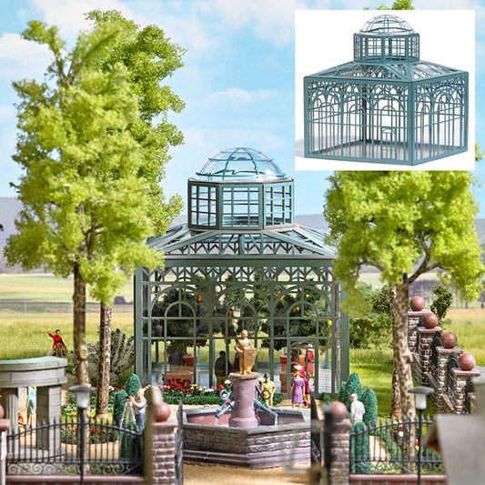 Busch 1579 HO Scale Greenhouse (Orangery) -- Kit - 3-5/8 x 3-5/8 x 4-3/16"  9.1 x 9.1 x 10.5cm