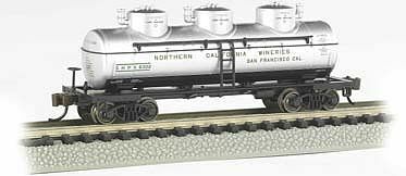 Bachmann 17153 N Scale 40' 3-Dome Tank Car Northern California Wi