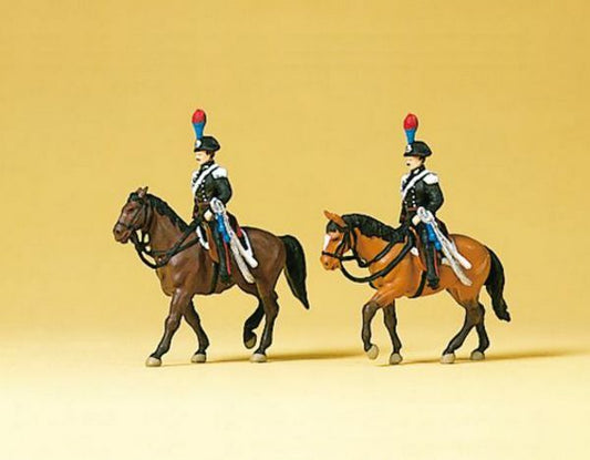 Preiser 79151 N Scale Police -- Guards on Horseback, Italian pkg(2)