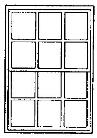 Grandt Line W-4 O Scale Double-Hung Windows -- 12-Pane - Scale 36 x