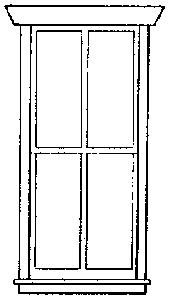 Grandt Line W-6 O Scale Station Windows -- Four-Pane 30 x 69"