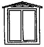 Grandt Line HO-16 HO Scale Window -- Durango Station 2-Pane, Scale 36