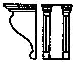 Grandt Line HO-74 HO Scale Corbels -- Double-S, 3'8" 112cm Height