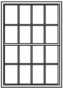 Grandt Line 5277 HO Scale Masonry Windows pkg(8) -- 8-Over-8, Scale