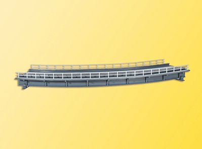 Kibri 39706 HO Scale Curved Steel Girder Bridge -- 1-Track - 11 x 2-3/4 x 1-3/16" 28 x 7 x 3cm - 14" 35.7cm Radius - 45-Degree
