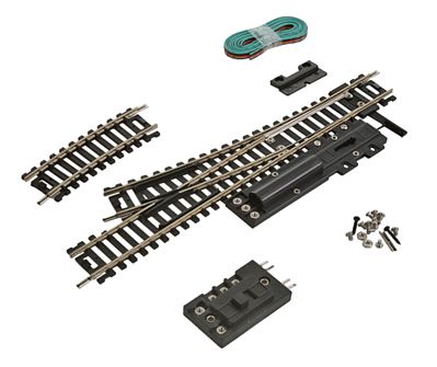 Life Like 3002 HO Scale Remote-Controlled 18" Radius Turnout - Code 100 Right