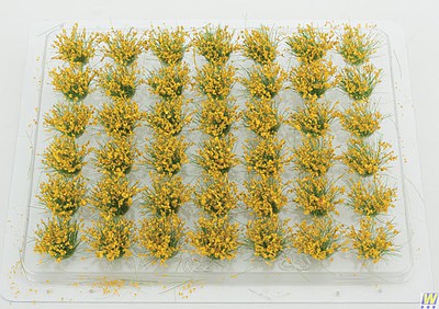 Walthers Scenemaster 949-1113 HO Scale Blooming Flowers - 1/4" 0.6cm Tall -- Yellow pkg(42)