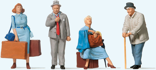 Preiser 65378 O Scale Travelers -- pkg(4)
