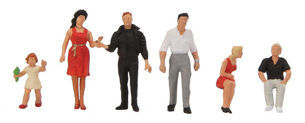 Preiser 1010584 HO Scale Drive-In Movie Goers -- pkg(6)