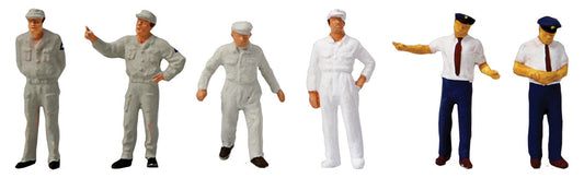 Preiser 1010586 HO Scale Gas Station Attendants -- pkg(6)