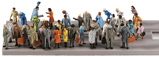 Preiser 1014008 HO Scale Standing & Walking Passengers -- pkg(36)